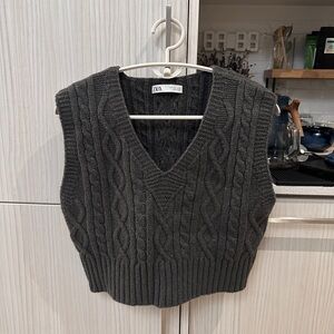 Zara wool knit vest